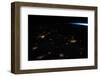 Night time satellite image of Northern USA-null-Framed Photographic Print