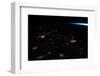 Night time satellite image of Northern USA-null-Framed Photographic Print