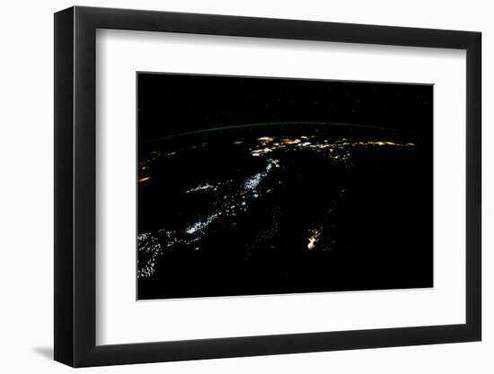 Night time satellite image of Philippines-null-Framed Premium Photographic Print