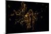 Night time satellite image of Portland, Oregon, USA-null-Mounted Photographic Print