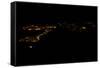Night time satellite image of Sirte, Libya-null-Framed Stretched Canvas
