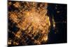 Night time satellite view of Shanghai, China-null-Mounted Photographic Print