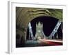 Night Time Traffic Crosses Tower Bridge in Central London-Andrew Watson-Framed Photographic Print