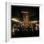 Night Time Traffic Streaming Down the Champs Elysees with the Arc de Triomphe in Background-Ralph Crane-Framed Photographic Print