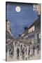 Night Time View of Saruwaka Street, from Meisho Edo Hyakkei-Ando Hiroshige-Stretched Canvas