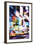 Night Times Square - In the Style of Oil Painting-Philippe Hugonnard-Framed Giclee Print