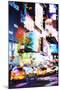 Night Times Square - In the Style of Oil Painting-Philippe Hugonnard-Mounted Giclee Print