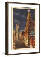 Night, Times Square, New York City-null-Framed Art Print