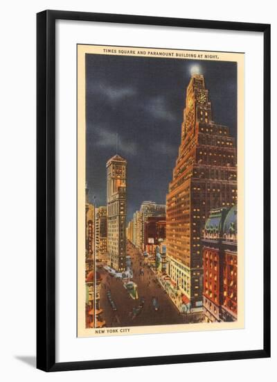 Night, Times Square, New York City-null-Framed Art Print