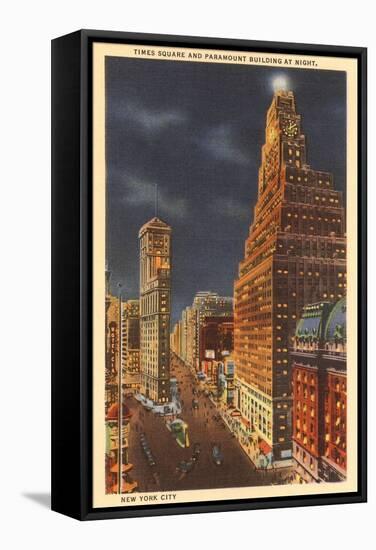 Night, Times Square, New York City-null-Framed Stretched Canvas