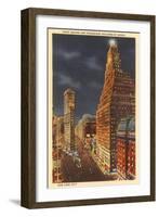 Night, Times Square, New York City-null-Framed Art Print