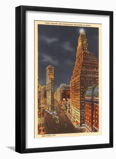 Night, Times Square, New York City-null-Framed Art Print