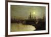 Night Toil, Billingsgate Wharf-John Atkinson Grimshaw-Framed Giclee Print