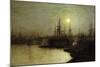 Night Toil, Billingsgate Wharf-John Atkinson Grimshaw-Mounted Giclee Print