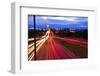 Night Traffic on a Busy City Highway in Toronto-elenathewise-Framed Photographic Print