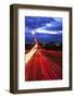 Night Traffic on a Busy City Highway in Toronto-elenathewise-Framed Photographic Print