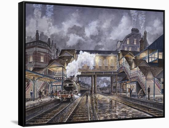 Night Train To Edinbourough-Stanton Manolakas-Framed Stretched Canvas