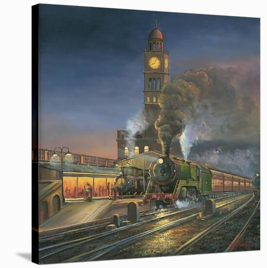 Night Train-John Bradley-Stretched Canvas