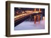Night Travels Across Golden Gate Bridge, San Francisco California Travel-Vincent James-Framed Photographic Print