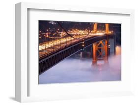 Night Travels Across Golden Gate Bridge, San Francisco California Travel-Vincent James-Framed Photographic Print