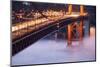 Night Travels Across Golden Gate Bridge, San Francisco California Travel-Vincent James-Mounted Photographic Print