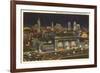 Night, Union Station, Kansas City, Missouri-null-Framed Art Print