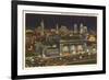 Night, Union Station, Kansas City, Missouri-null-Framed Art Print