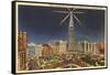 Night, Union Terminal Tower, Cleveland, Ohio-null-Framed Stretched Canvas