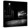 Night Urban Scene with Cobbled Street-Craig Roberts-Stretched Canvas
