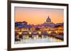 Night View At St. Peter'S Cathedral In Rome, Italy-sborisov-Framed Premium Photographic Print