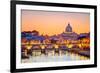 Night View At St. Peter'S Cathedral In Rome, Italy-sborisov-Framed Premium Photographic Print