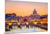 Night View At St. Peter'S Cathedral In Rome, Italy-sborisov-Mounted Premium Photographic Print