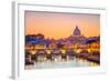 Night View At St. Peter'S Cathedral In Rome, Italy-sborisov-Framed Photographic Print