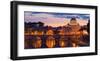 Night view at St. Peter's cathedral, Rome-null-Framed Giclee Print