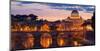 Night view at St. Peter's cathedral, Rome-null-Mounted Giclee Print