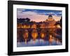 Night view at St. Peter's cathedral, Rome-null-Framed Giclee Print