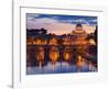 Night view at St. Peter's cathedral, Rome-null-Framed Giclee Print