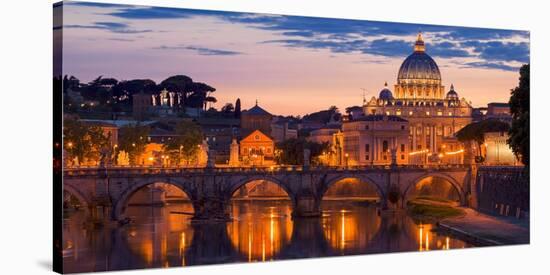 Night view at St. Peter's cathedral, Rome-null-Stretched Canvas
