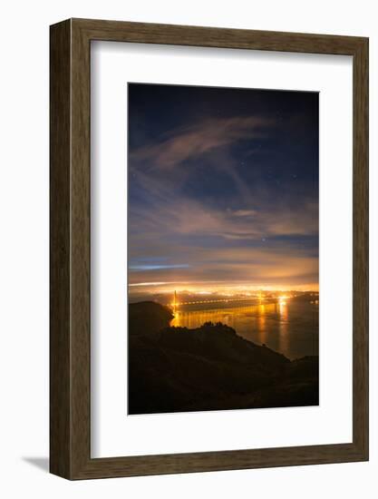 Night View Classic  Golden Gate Bridge San Francisco-Vincent James-Framed Photographic Print