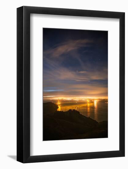 Night View Classic  Golden Gate Bridge San Francisco-Vincent James-Framed Photographic Print