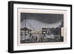 Night View, Nihonbashi, 1880-Hashiguchi Goyo-Framed Giclee Print