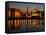 Night View of Albert Dock and the "Three Graces," Liverpool, United Kingdom-Glenn Beanland-Framed Stretched Canvas