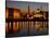 Night View of Albert Dock and the "Three Graces," Liverpool, United Kingdom-Glenn Beanland-Stretched Canvas