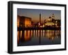 Night View of Albert Dock and the "Three Graces," Liverpool, United Kingdom-Glenn Beanland-Framed Photographic Print