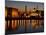 Night View of Albert Dock and the "Three Graces," Liverpool, United Kingdom-Glenn Beanland-Mounted Photographic Print