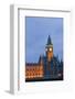 Night View of Big Ben with Lights On-Veneratio-Framed Photographic Print