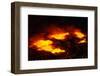 Night View of Boiling Lava from Volcanic Eruption-null-Framed Photographic Print