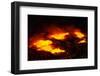 Night View of Boiling Lava from Volcanic Eruption-null-Framed Photographic Print