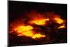 Night View of Boiling Lava from Volcanic Eruption-null-Mounted Photographic Print
