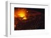 Night View of Boiling Lava from Volcanic Eruption-null-Framed Photographic Print